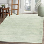 Sage Green Rugs for Bedroom, Small Boho Abstract Washbale Non Slip Area Rug for - Image 2