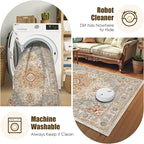 Washable Area Rug 3' x 5 ' Vintage Traditional Persian Mat - Image 7