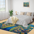 Peacock Area Rug 8x10-8x10 Rug, Wonderful Peacock Rugs - Image 4