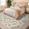 7x9 Cute Insect Rugs for Girls Bedroom by HazoHaus