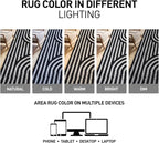 Rugshop Abstract Arch Shag Area Rug Anthracite Dark Gray 5' x 7' Great - Image 8