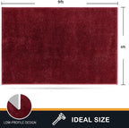PURRUGS Easy Care Area Rug 6ft x 9ft, Non-Slip Washable Entryway Rug, Stain - Image 2