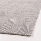 Modern Herringbone Chevron Collection Handcrafted Wool Area Rug - Image 3