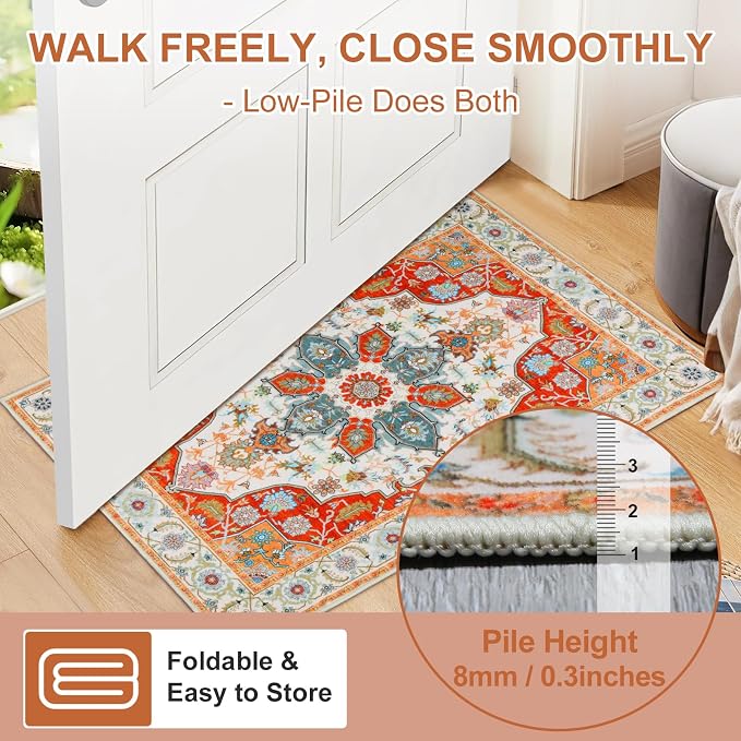 WILLSUN Washable Area Rugs, 9x12 Non-Slip Boho Large Area Rugs - Image 4