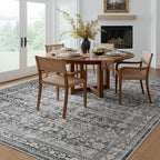 MontVoo-Vintage Area Rug 5X7 Grey Rugs - Image 5