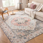 VK VK·LIVING Machine Washable Rug 6'x9' Vintage Design Washable Area Rugs - Image 2