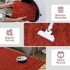 RUGSREAL 5x7 Living Room Area Rug Modern Solid Color Area Rugs Non-Slip Stain - Image 9