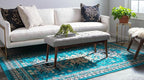 Unique Loom Taftan Collection Border Geometric Tribal Inspired Design Area Rug - Image 4