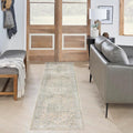 Nourison Home Astra Machine Washable Blue Green 2'2" x 10' Area Rug by NourisonHome