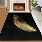 Golden Feathers Rugs for Bedroom - Image 2
