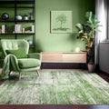 Abstract 4x6 Area Rug for Living Room Dining Room Entryway Sage Green by FLYRUGGO