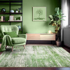 Abstract 4x6 Area Rug for Living Room Dining Room Entryway Sage Green by FLYRUGGO