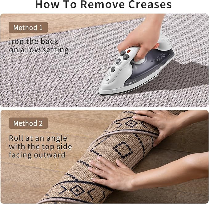 Tangsoo Easy Jute Rug 3x5 for Entryway, Geometric Non-Slip Washable Indoor - Image 5