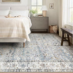 Area Rug 6x9 Living Room Rug, Machine Washable Vintage Distressed Boho Area Rug - Image 2