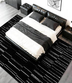 YIHOUSE 5x7 Abstract Line Area Rug, Modern Washable Stain Resistant Rugs Non - Image 2