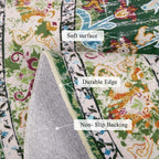 U'Artlines Boho Vintage Round Area Rug 6ft Machine Washable Low Pile Soft Floor - Image 3