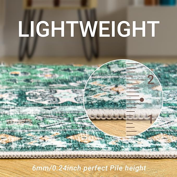zesthome 8x10 Area Rugs for Living Room, Non-Slip Backing Washable Rugs - Image 5