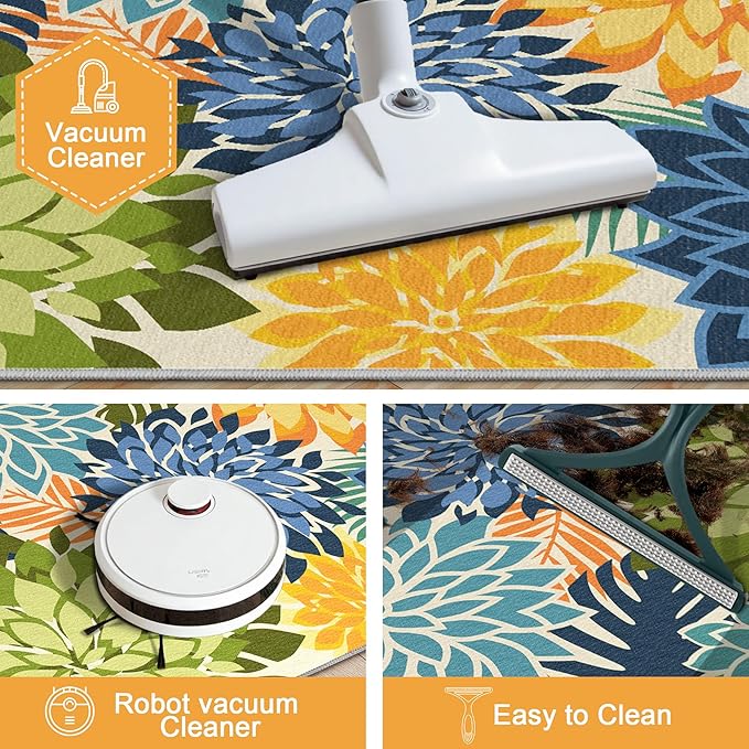 Colorful 2x6 Washable Runner Rug - Image 3