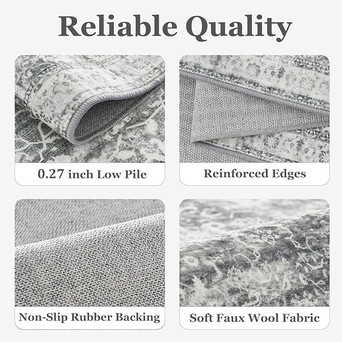 Vintage Neutral Large Area Rugs 9x12 - Image 5