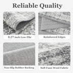 Grey Neutral Area Rug 6x9, Vintage Gray Rugs - Image 5