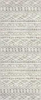 KUTA Moroccan Boho Runner Rug 2.6x10 Non-Slip Vintage Beige Washable Hallway - Image 8