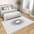 Mid Century Rugs for Living Room -Minimalist Sun Rug, 3x5 ft, Modern Abstract - Image 3