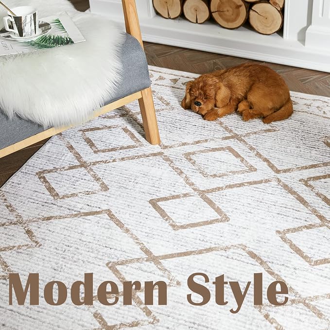 jinchan Moroccan 4x6 Area Rugs for Bedroom - Image 6