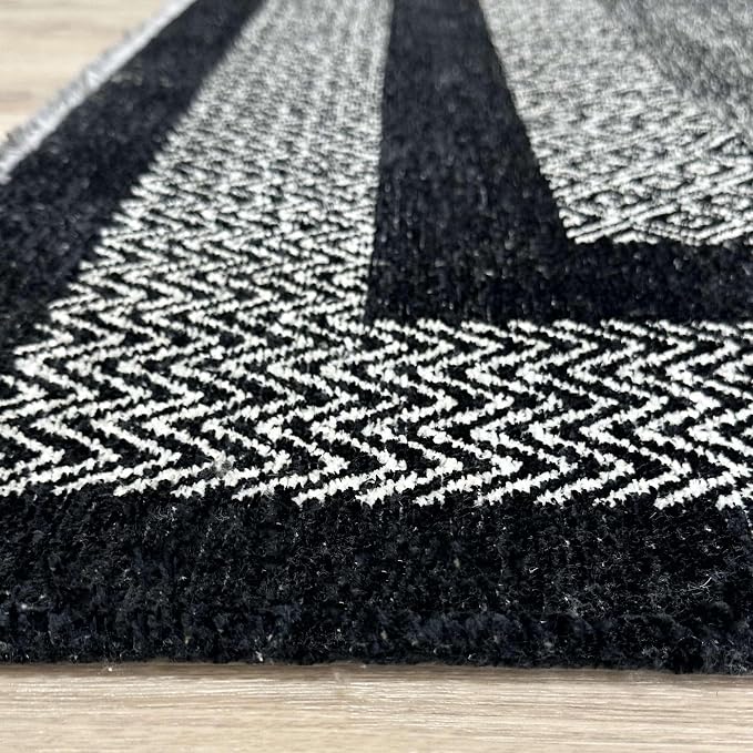 Alfa Rich 7x10 Black Washable Area Rugs - Image 5