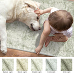 Modern Abstract Runner Rug for Bedroom 2x7, Sage Green Grey Washable Kitchen - Image 7