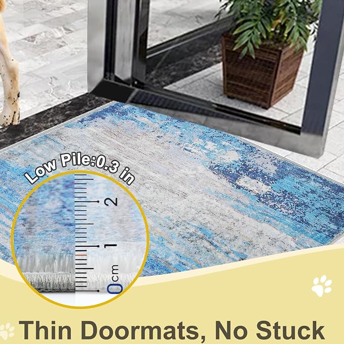COMSLE Door Mat Soft Absorbent Indoor Front Entryway Rug Machine Washable - Image 6