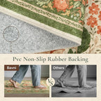 Bavni 2x3 Area Rugs, Floral Machine Washable Rugs - Image 5