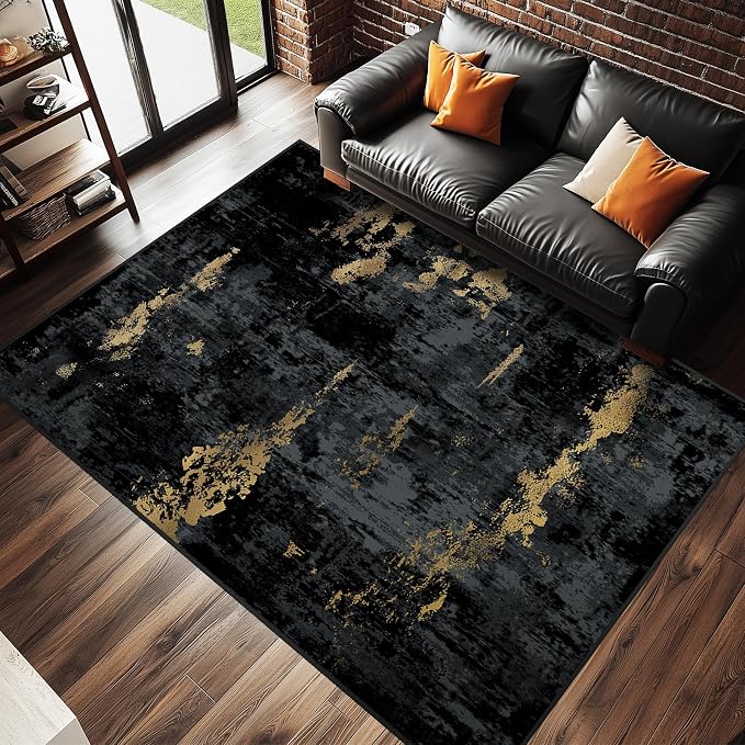 Washable Area Rugs 5'x7' Non-Slip Modern Abstract Soft - Image 8