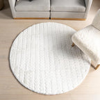 nuLOOM Nia White/Ivory, Cozy Shag, Fluffy and Soft, High Traffic, Stain by nuLOOM