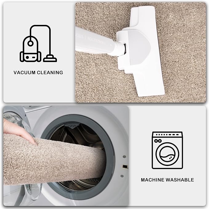 PURRUGS Easy Care Area Rug 4ft x 6ft, Non-Slip Machine Washable Entryway Rug - Image 7