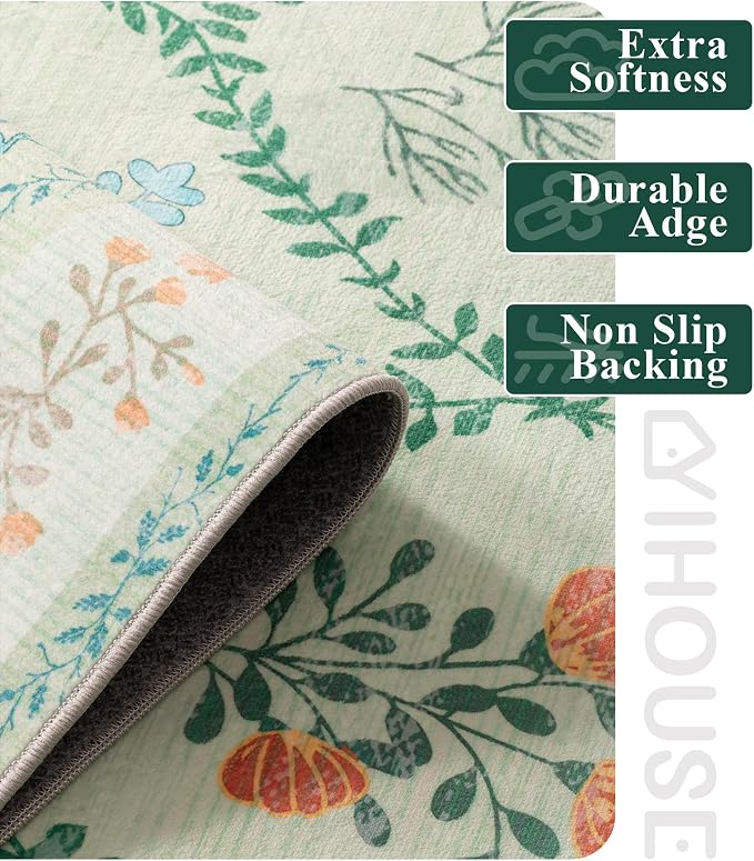 YIHOUSE 8x10 Washable Rug for Living Room, Girls Dorm - Image 7