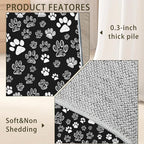 Cat Paws Black Area Rug for Living Room, Non-Slip Backing Low Pile Modern - Image 5