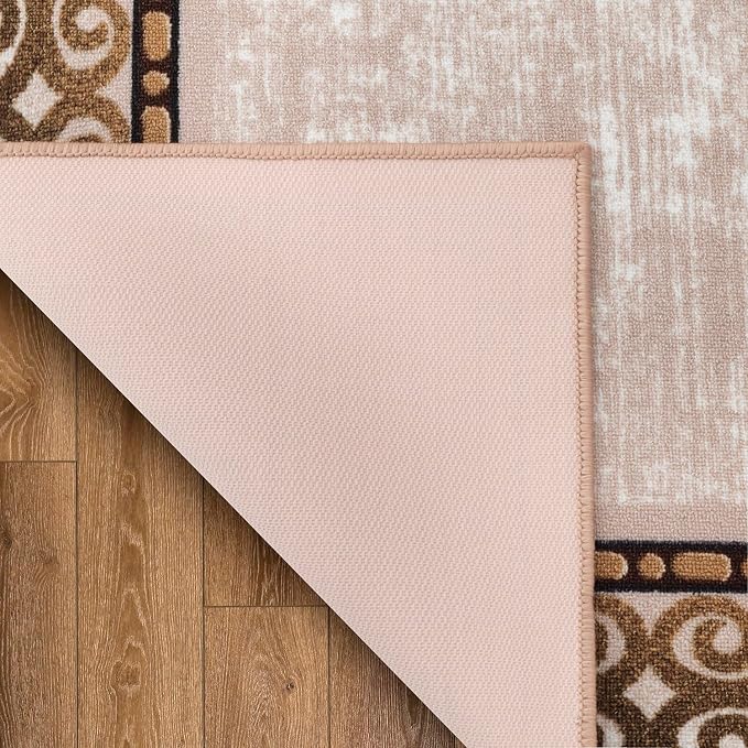 Antep Rugs Alfombras Bordered Modern 3x5 Non-Slip Low Pile Rubber Backing - Image 6