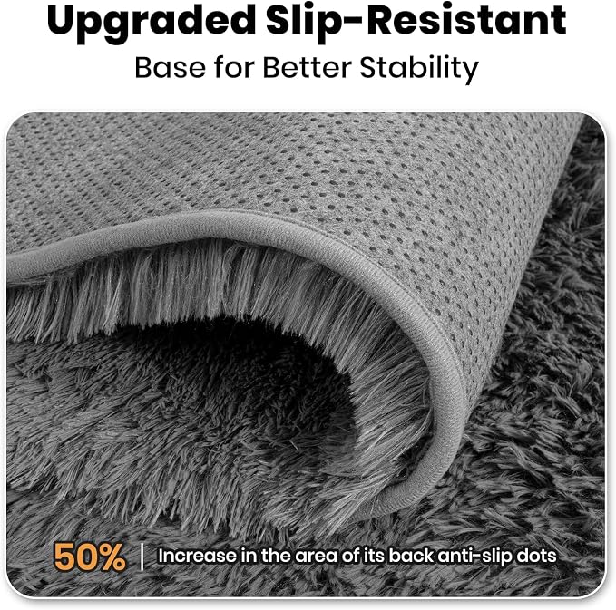 Zentavio Runner Rugs for Hallway 2x6 Shag Soft Bedroom Bedside Rugs Non Slip - Image 5