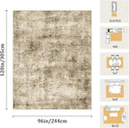 8x10 Machine Washable Area Rug for Living Room, Kids and Pets Friendly for - Image 2