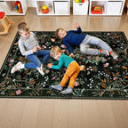 Morebes Boho Flower Rug for Living Room Non Slip, Washable Area Rugs 5x7 - Image 7