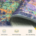 Washable Area Rugs 6ft Non-Slip Modern Abstract Soft - Image 4