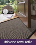DEXI Ultra Thin Entryway Door Mat 24x36, Non Slip Rubber Backing Inside Entry - Image 4