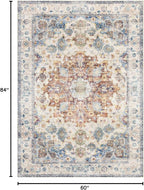 Area Rug 5×7, Vintage Boho Rug, Ultra-Soft Low Pile, Non Slip, Stain Resistant - Image 2