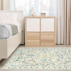 Morebes Floral Machine Washable Area Rugs 5x7, Vintage Boho Nursery Rug Girl - Image 7