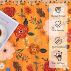 U'Artlines 5x7ft Fall Floral Area Rug, Machine Washable Ultra Soft Low Pile Non - Image 3