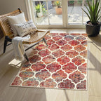 Lahome Moroccan 3x5 Rug for Bedroom, Washable Area Rugs Non-Slip Throw Entryway - Image 2