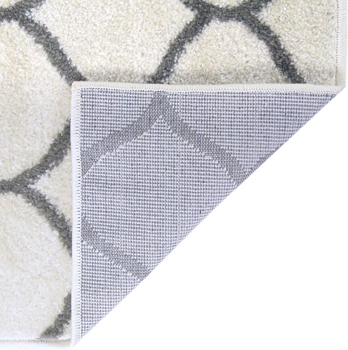 Rugs.com Lattice Frieze Collection Rug – 7' x 10' Ivory Medium Rug Perfect - Image 8