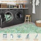 Lahome Floral Entryway Rug, 2x3 Kitchen Rugs Non Slip Washable Boho Green Forest - Image 6