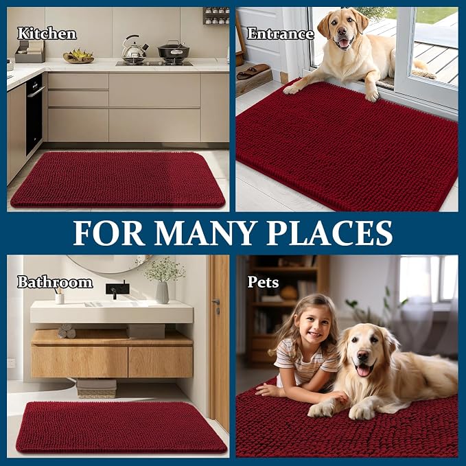OLANLY Dog Door Mat for Muddy Paws 24x16, Absorbs Moisture and Dirt, Absorbent - Image 8