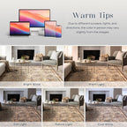 Phantoscope Washable Area Rug 4'x6' Non-Slip, Vintage Neutral Rugs - Image 8